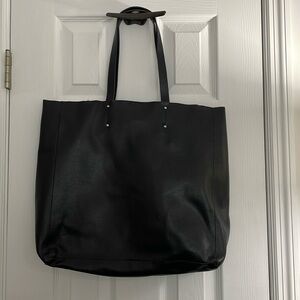 💕Pulicati black genuine leather tote